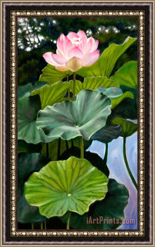John Lautermilch Lotus Rising Framed Painting