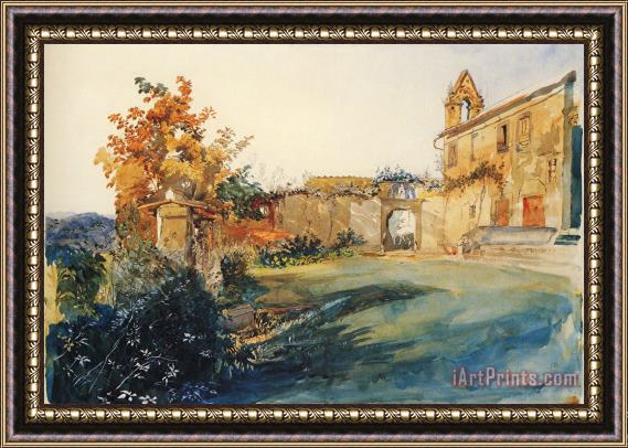 John Ruskin The Garden of San Miniato Near Florence Framed Print