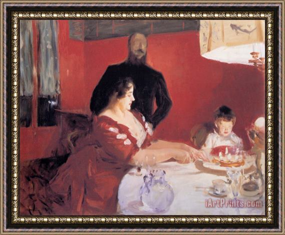 John Singer Sargent Fate Familiale The Birthday Party Framed Print