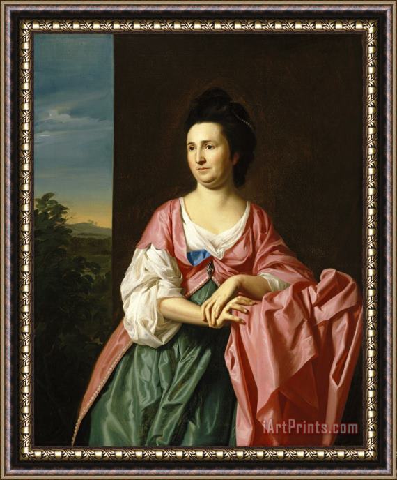 John Singleton Copley Mrs. Sylvester Gardiner, Nee Abigail Pickman, Formerly Mrs. William Eppes Framed Painting