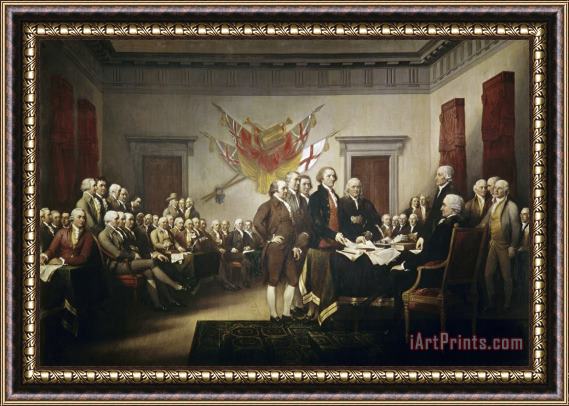 John Trumbull Signing the Declaration of Independence Framed Painting