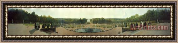 John Vanderlyn Panoramic View of The Palace And Gardens of Versailles Framed Print