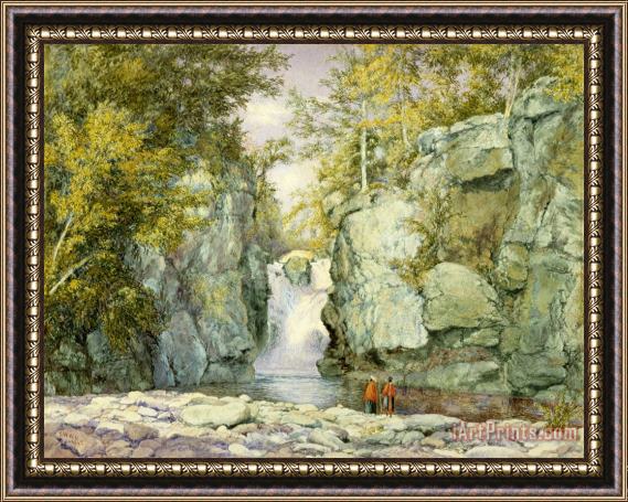 John William Hill Fawn's Leap, Catskill Mountains Framed Print