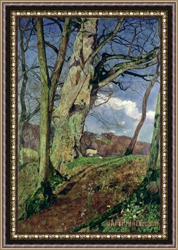 John William Inchbold In Early Spring Framed Painting
