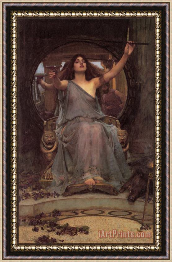 John William Waterhouse Circe Offering The Cup to Ulysses Framed Painting