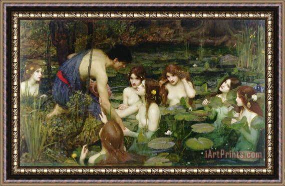 John William Waterhouse Hylas and the Nymphs Framed Painting