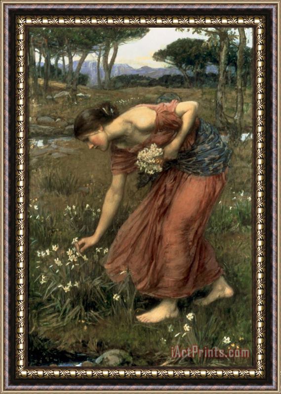John William Waterhouse Narcissus 1912 Framed Painting