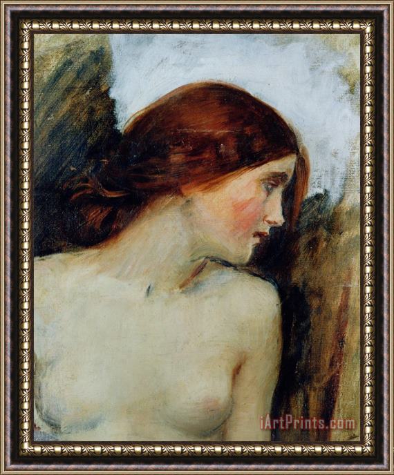 John William Waterhouse Study for the Head of Echo Framed Painting