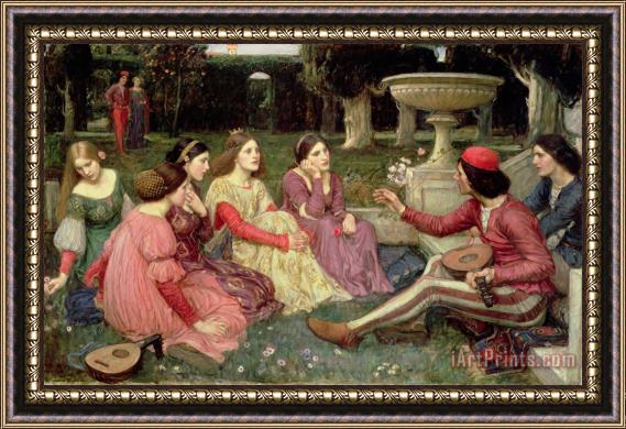 John William Waterhouse The Decameron Framed Painting