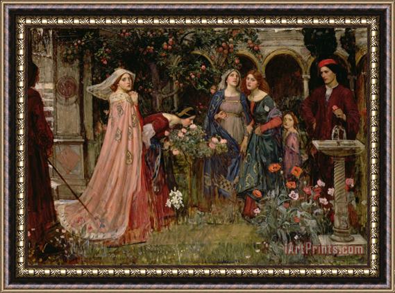 John William Waterhouse The Enchanted Garden Framed Painting