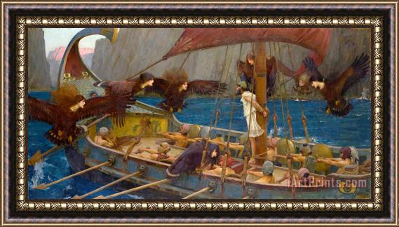 John William Waterhouse Ulysses And The Sirens Framed Painting
