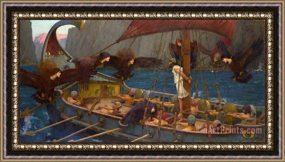 John William Waterhouse Ulysses And The Sirens Framed Painting