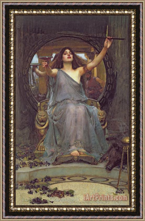 John Williams Waterhouse Circe Offering the Cup to Ulysses Framed Print