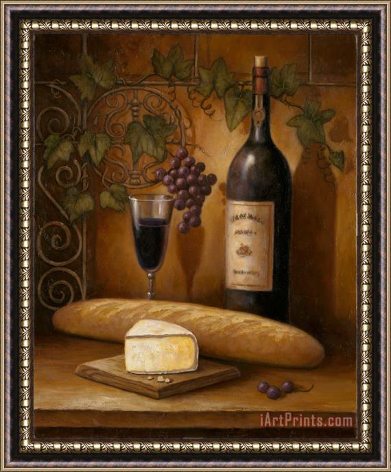 John Zaccheo Cheese And Wine Framed Print