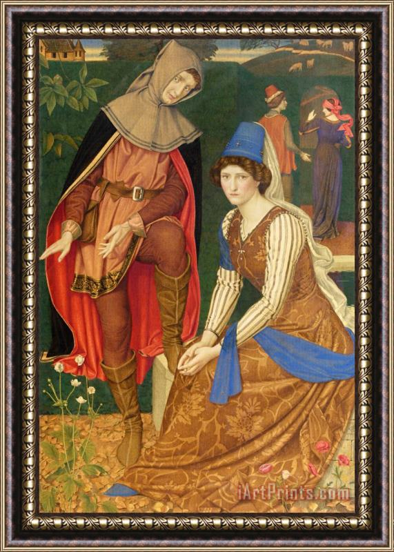 Joseph Edward Southall The Nut Brown Maid Framed Painting