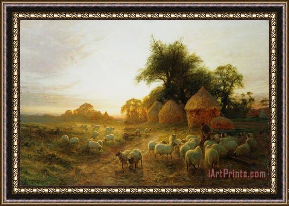 Joseph Farquharson Yon Yellow Sunset Dying in the West Framed Painting