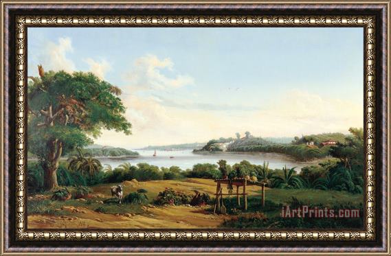 Joseph Leon Righini The City Outskirts Framed Painting