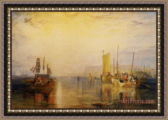 Joseph Mallord William Turner Sunrise. Whiting Fishing at Margate Framed Print
