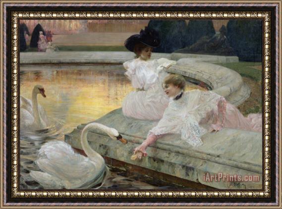 Joseph Marius Avy The Swans Framed Painting