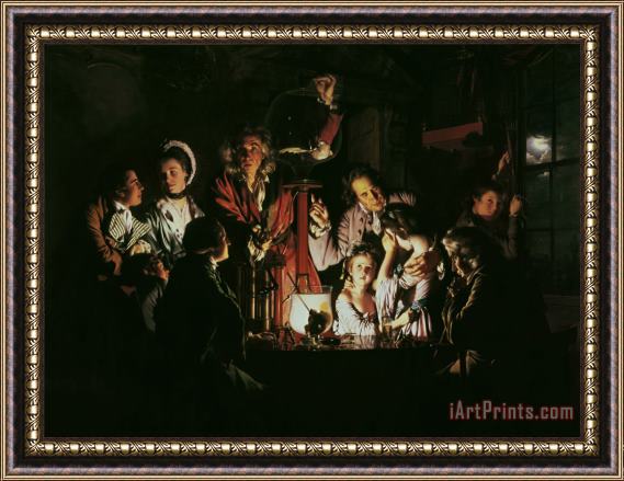 Joseph Wright of Derby An Experiment on a Bird in the Air Pump Framed Print