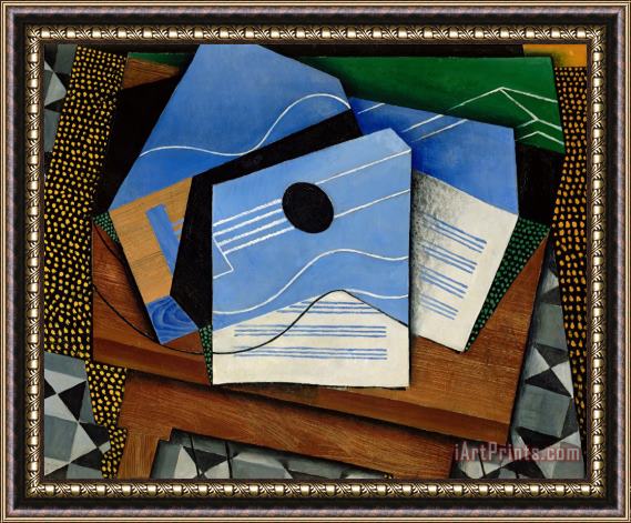 Juan Gris Guitar on a Table Framed Painting