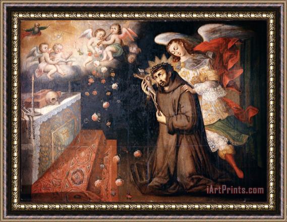 Juan Zapaca Inga  Passing of Saint John of God Framed Painting