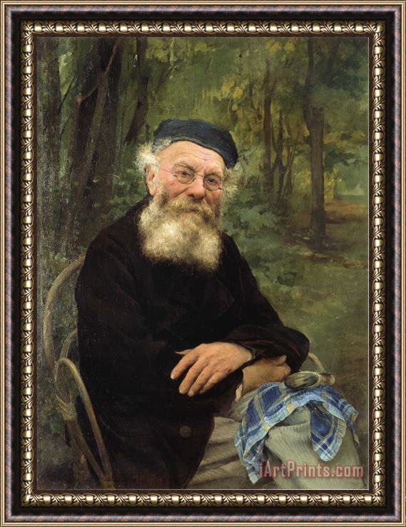Jules Bastien Lepage Portrait of My Grandfather Framed Print