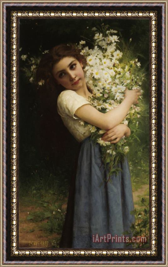 Jules Cyrille Cave The Flower Girl Framed Painting