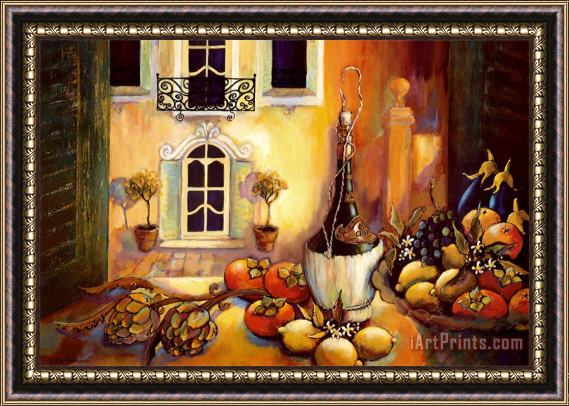 Karel Burrows Kitchen in Tuscany Framed Painting