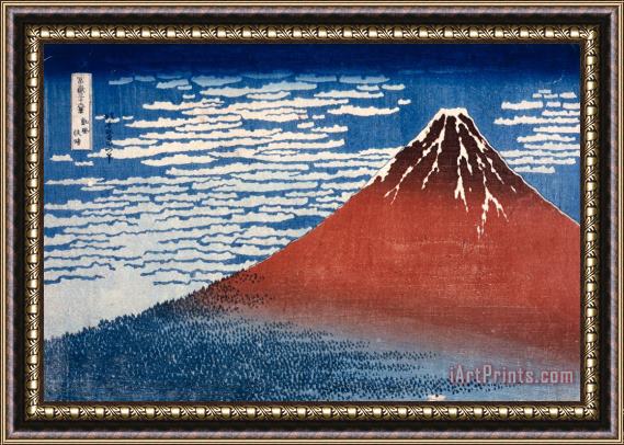 Katsushika Hokusai Fine Wind, Clear Morning (gaifu Kaisei) Framed Print