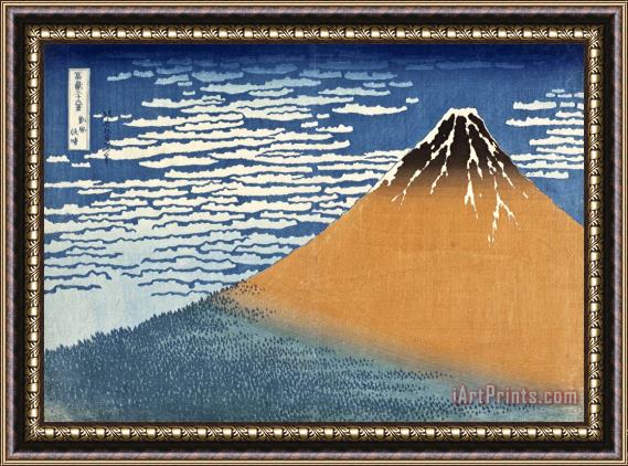 Katsushika Hokusai South Wind, Clear Dawn Framed Painting