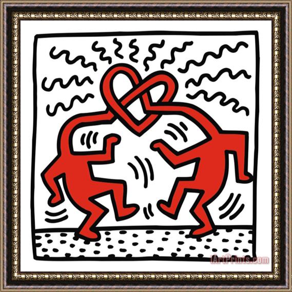 Keith Haring Untitled C 1989 Framed Print
