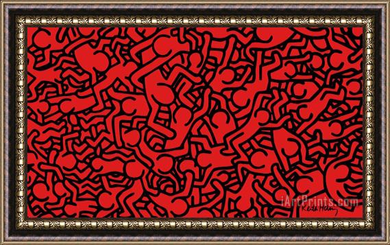 Keith Haring Windows Theme Framed Print