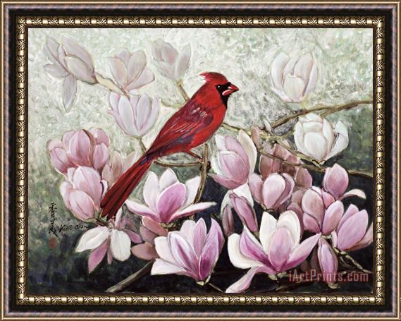 Komi Chen Cardinal Framed Painting