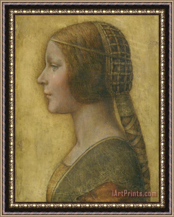 Leonardo da Vinci La Bella Principessa - 15th Century Framed Painting