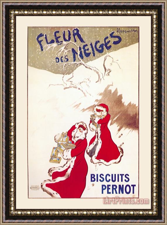 Leonetto Cappiello Fleur Des Neiges Biscuits Pernot Framed Print