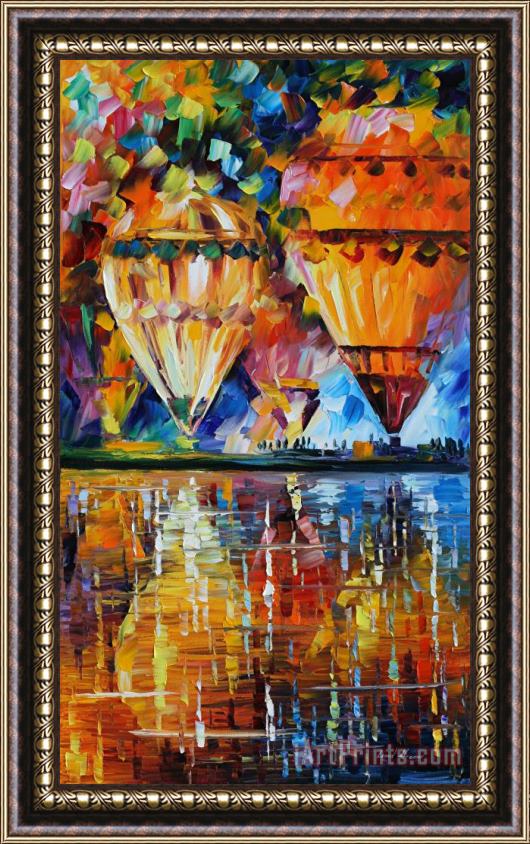 Leonid Afremov Ballon Reflections Framed Painting