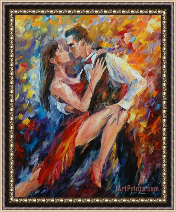 Leonid Afremov Delightful Tango Framed Painting