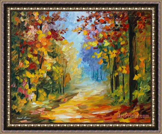 Leonid Afremov Early Morning In The Woods Framed Painting