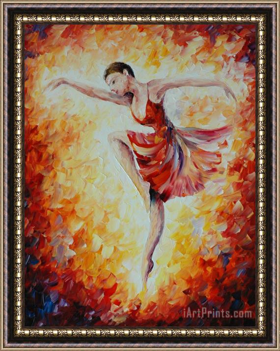 Leonid Afremov Flaming Dance Framed Painting