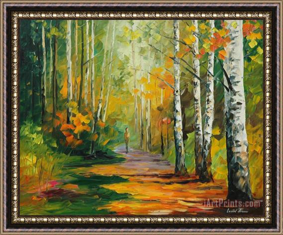 Leonid Afremov Forest Road Framed Painting