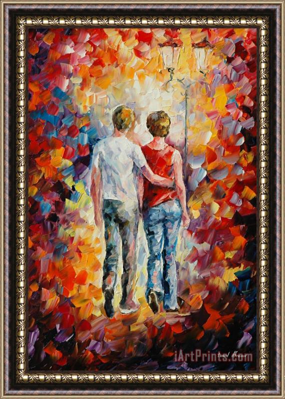Leonid Afremov Love Walked In Framed Painting