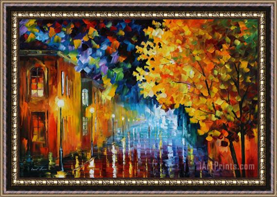 Leonid Afremov Magic Rain Framed Painting