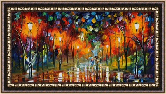 Leonid Afremov The Scent Of The Rain Framed Painting