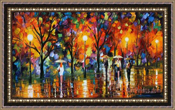 Leonid Afremov The Song Of The Rain Framed Painting