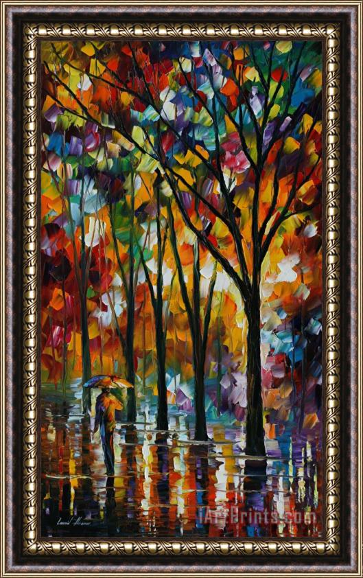 Leonid Afremov The Spectrum Of The Rain Framed Painting