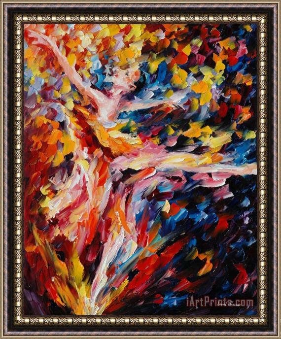 Leonid Afremov Whirlwind Dance Framed Painting