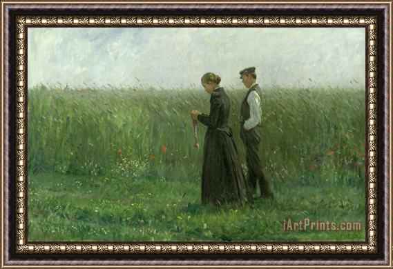 Leopold Karl Walter von Kalckreuth Sunday Afternoon Framed Painting