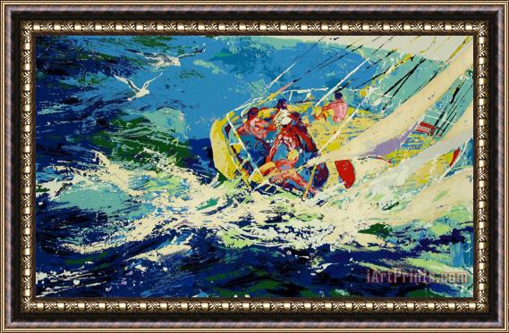 Leroy Neiman Aegean Sailing Framed Painting