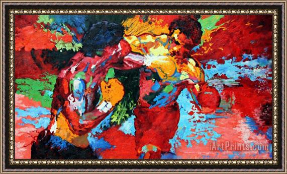 Leroy Neiman Rocky vs Apollo Framed Painting